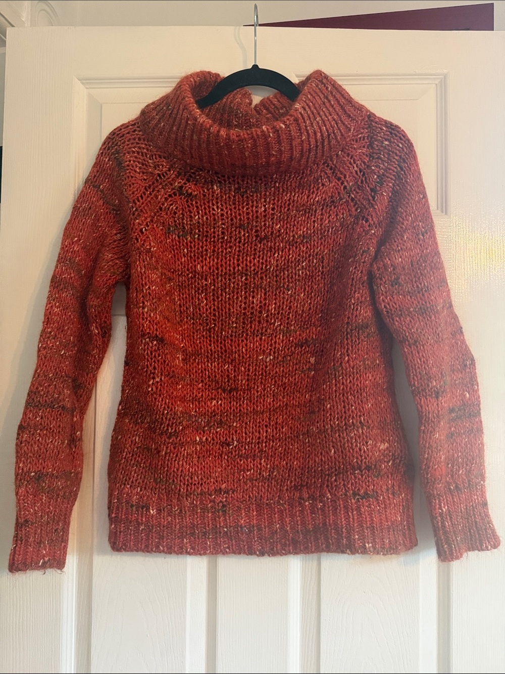 Anthropologie Cozy Chunky Turtleneck Sweater - Red